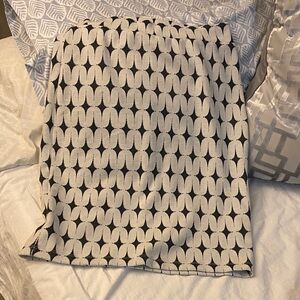 Renee C. Black and White Geometric Pencil Skirt